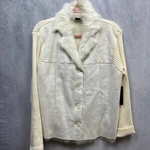Vintage C Capri Womens Ribbed Button Down Western Sweater Size Large MSRP $68
